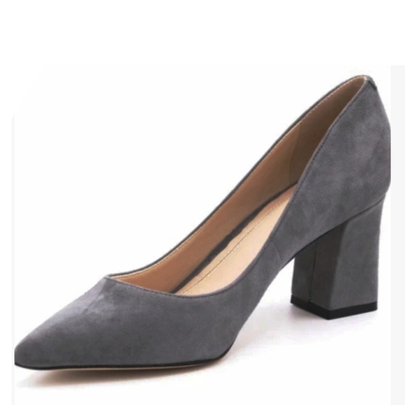 🍂 GRAY SUEDE MARC FISHER BLOCK HEELS - Picture 5 of 5